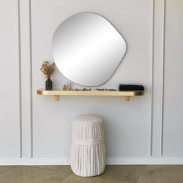 Hanah Home Espejo Dorado Moderno 70x67 cm